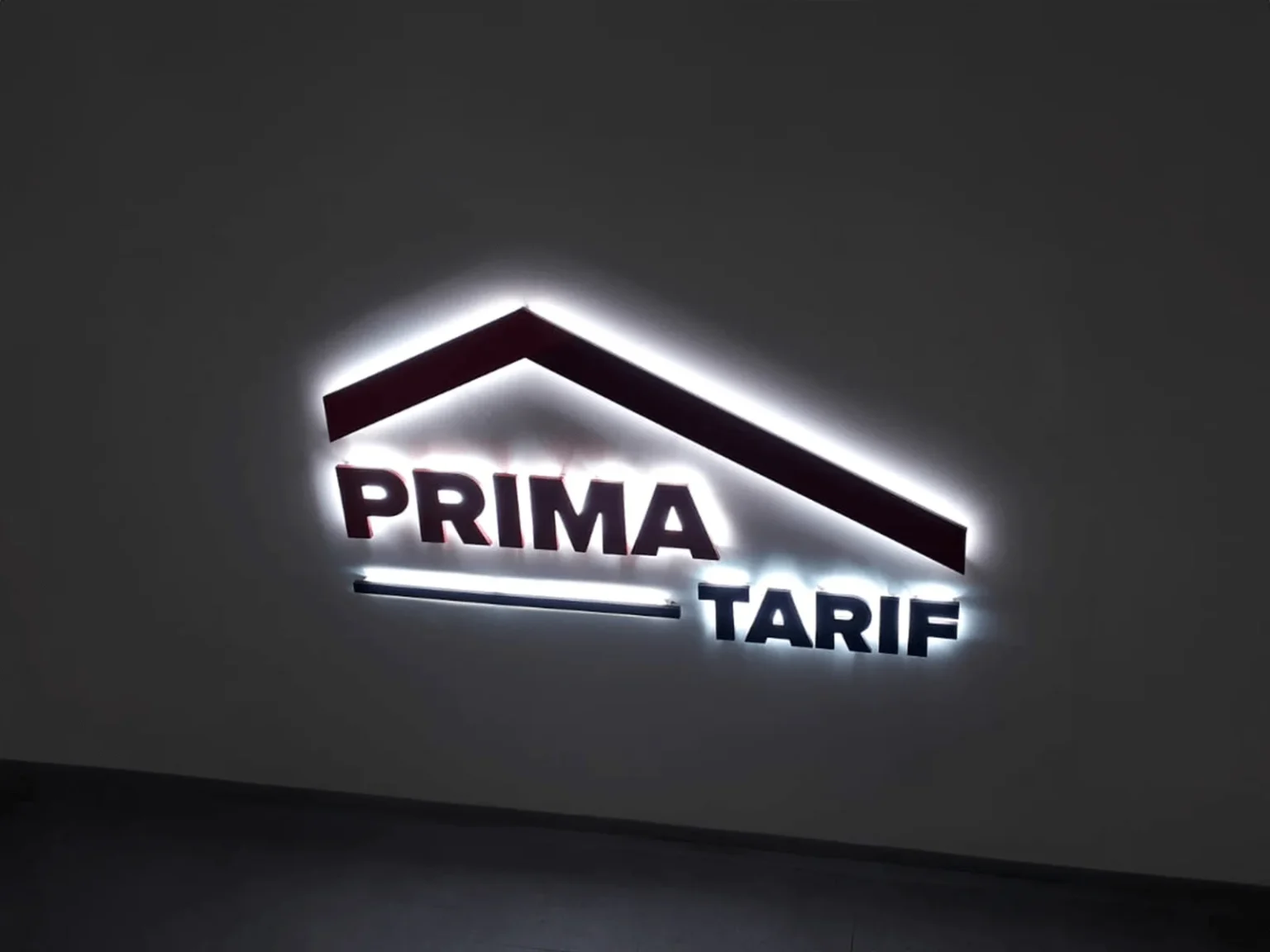 3D podsvietene backlit svetelne logo interier indirect LED osvetlenie